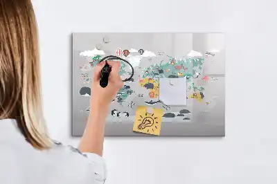 Lavagna magnetica per disegnare a forma di mappa a fumetto