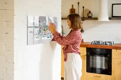 Lavagna magnetica per disegnare a forma di mappa a fumetto
