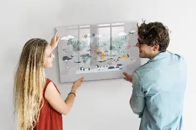 Lavagna magnetica per disegnare a forma di mappa a fumetto