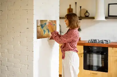 Lavagna magnetica per disegnare tema vecchia mappa del mondo