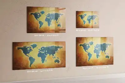 Lavagna magnetica per disegnare tema vecchia mappa del mondo