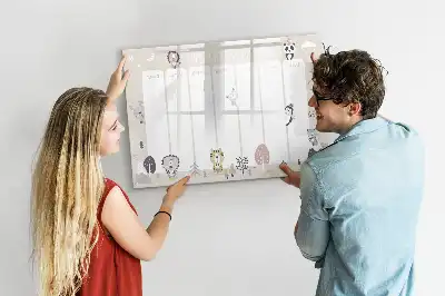 Lavagna magnetica programma settimanale da scrivere