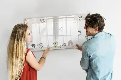 Lavagna magnetica programma settimanale da scrivere