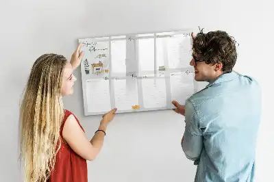 Lavagna magnetica per scrivere comodo pianificatore settimanale