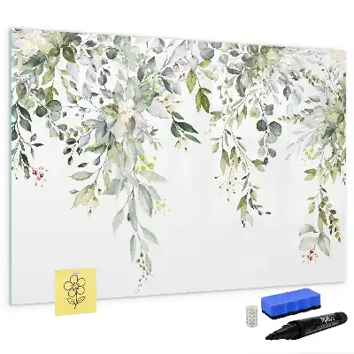 Lavagna magnetica per disegnare motivo natura in fiore