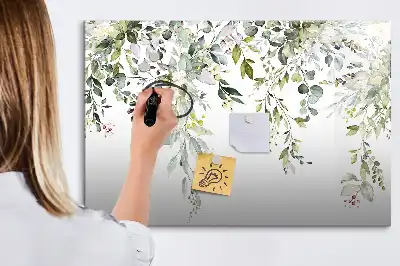Lavagna magnetica per disegnare motivo natura in fiore