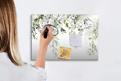 Lavagna magnetica per disegnare motivo natura in fiore