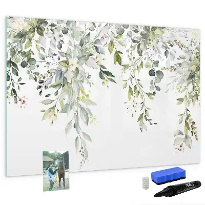 Lavagna magnetica per disegnare motivo natura in fiore