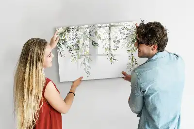 Lavagna magnetica per disegnare motivo natura in fiore