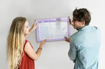 Lavagna magnetica per disegnare pianificatore annuale rosa