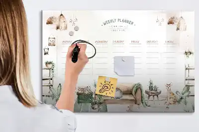 Lavagna magnetica per disegnare pianificatore dal design carino
