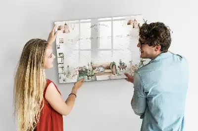 Lavagna magnetica per disegnare pianificatore dal design carino