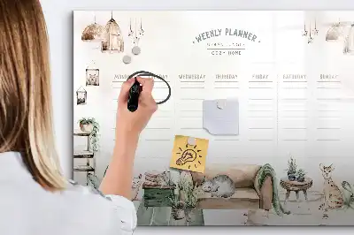 Lavagna magnetica per disegnare pianificatore dal design carino
