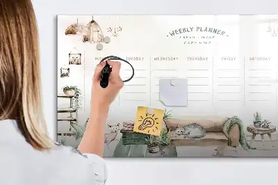 Lavagna magnetica per disegnare pianificatore dal design carino