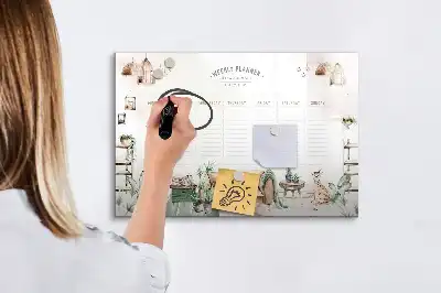 Lavagna magnetica per disegnare pianificatore dal design carino