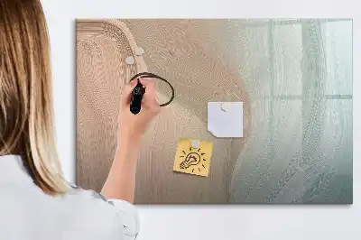 Lavagna magnetica per scrivere modello con motivo astratto a onde