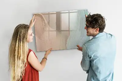Lavagna magnetica per scrivere modello con motivo astratto a onde
