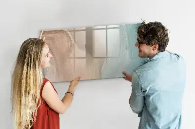 Lavagna magnetica per scrivere modello con motivo astratto a onde
