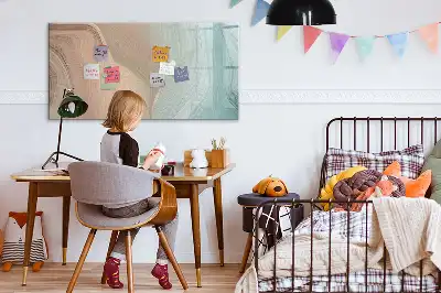 Lavagna magnetica per scrivere modello con motivo astratto a onde