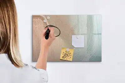 Lavagna magnetica per scrivere modello con motivo astratto a onde