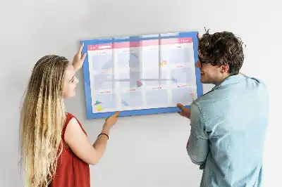 Lavagna magnetica per disegnare pianificatore mensile