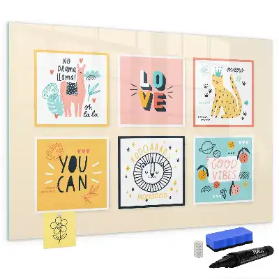 Lavagna magnetica per disegnare con frasi motivazionali