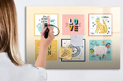 Lavagna magnetica per disegnare con frasi motivazionali
