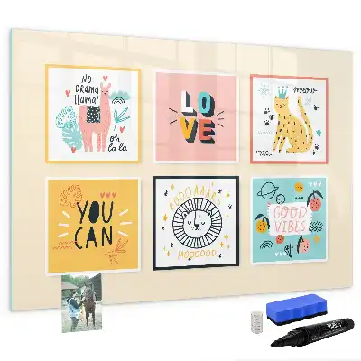 Lavagna magnetica per disegnare con frasi motivazionali