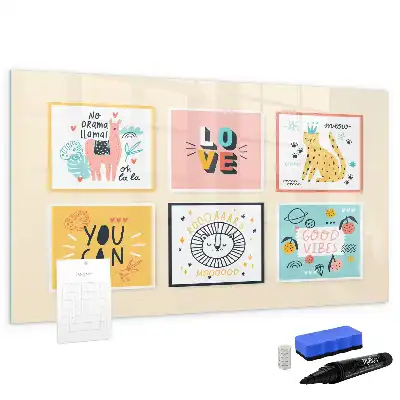 Lavagna magnetica per disegnare con frasi motivazionali