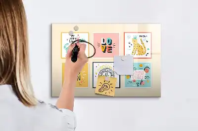 Lavagna magnetica per disegnare con frasi motivazionali