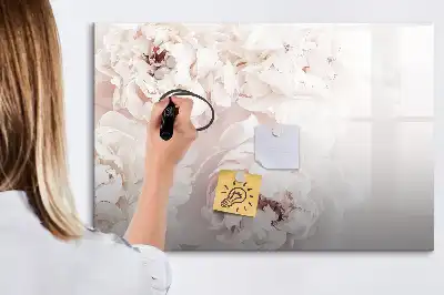 Lavagna magnetica per scrivere motivo Peonie