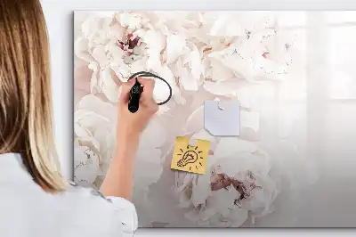 Lavagna magnetica per scrivere motivo Peonie