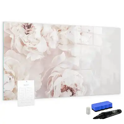 Lavagna magnetica per scrivere motivo Peonie