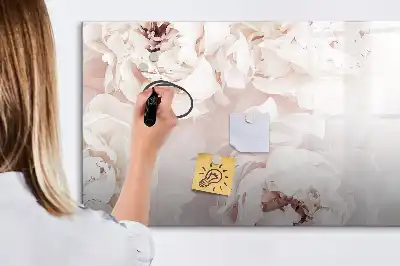 Lavagna magnetica per scrivere motivo Peonie