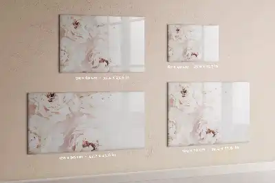 Lavagna magnetica per scrivere motivo Peonie