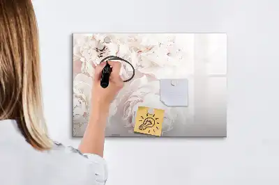 Lavagna magnetica per scrivere motivo Peonie