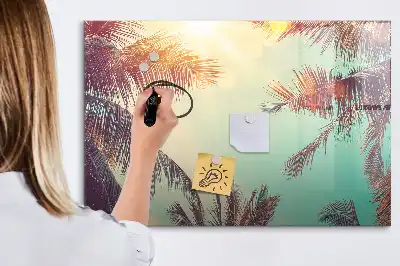 Lavagna magnetica per disegnare con stampa di palme tropicali
