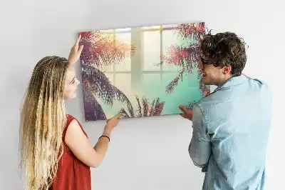 Lavagna magnetica per disegnare con stampa di palme tropicali