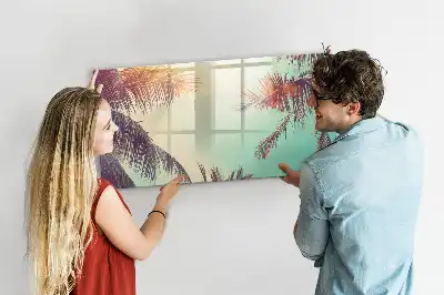 Lavagna magnetica per disegnare con stampa di palme tropicali