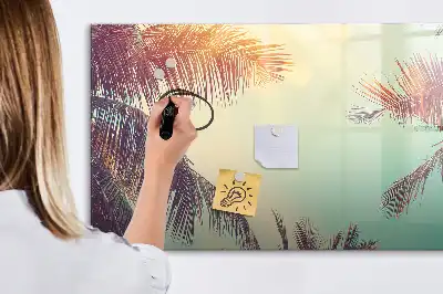 Lavagna magnetica per disegnare con stampa di palme tropicali