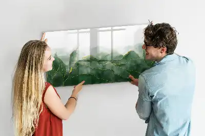 Lavagna magnetica per scrivere motivo astrazione di foglie