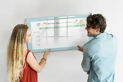Pianificatore dei pasti lavagna magnetica per scrivere