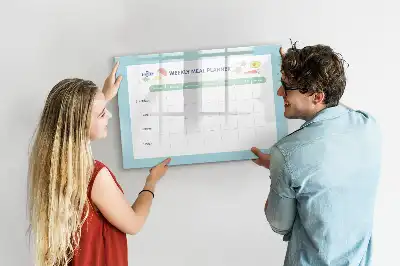 Pianificatore dei pasti lavagna magnetica per scrivere
