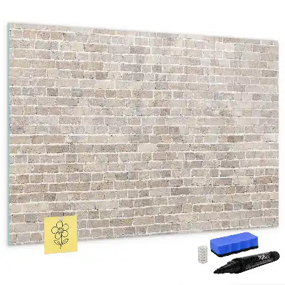 Lavagna magnetica per disegnare decorazione effetto muro di mattoni