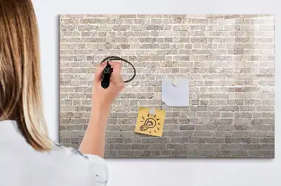Lavagna magnetica per disegnare decorazione effetto muro di mattoni