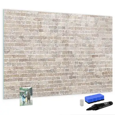 Lavagna magnetica per disegnare decorazione effetto muro di mattoni