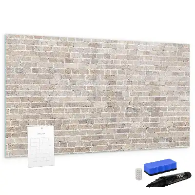 Lavagna magnetica per disegnare decorazione effetto muro di mattoni