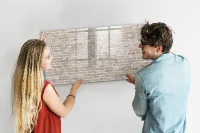 Lavagna magnetica per disegnare decorazione effetto muro di mattoni