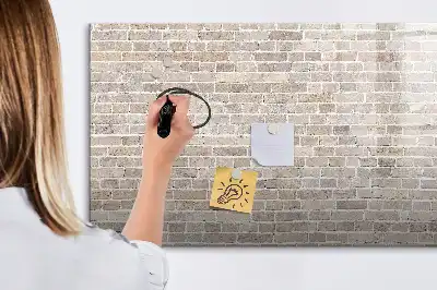 Lavagna magnetica per disegnare decorazione effetto muro di mattoni
