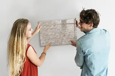 Lavagna magnetica per disegnare decorazione effetto muro di mattoni